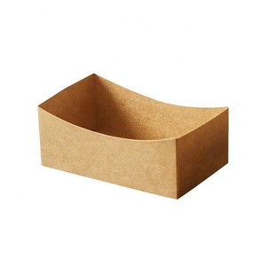 Contenedor de comida para llevar biodegradable de grado alimenticio para llevar, caja de papel kraft para comida, hamburguesa y patatas fritas - Product Image 4