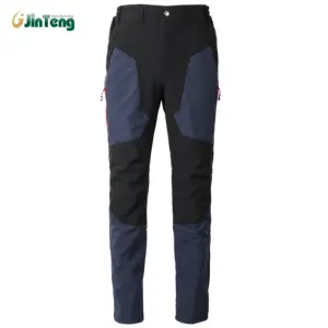 JINTENG Mens Outdoor Calças Impermeáveis Snow Ski Hiking Fleece Forrado Calças Softshell Calças