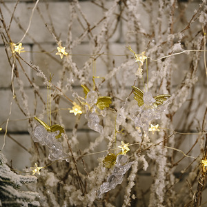 Set di 4 Pendenti Trasparenti a Forma di Angelo <span class=keywords><strong>per</strong></span> Albero di Natale, Decorazioni Creative <span class=keywords><strong>per</strong></span> Casa e Feste Natalizie - Product Image 4