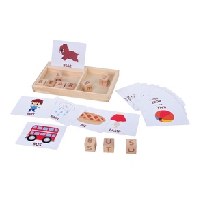 Giáo dục bằng gỗ bảng chữ cái khối thiết lập cho bé chính tả phù hợp với chữ trò chơi với nhãn dán <span class=keywords><strong>logo</strong></span> xây dựng chủ đề PC giấy vật liệu - Product Image 2