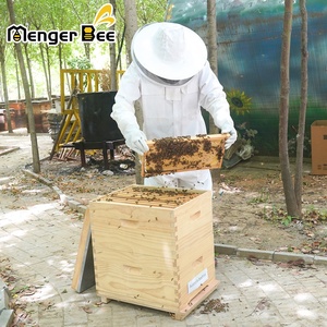 2 Layer Beehive Wood 10 <b>Frames</b> Unassembled Beehive Box New Condition <b>for</b> Beekeeping - Product Image 2
