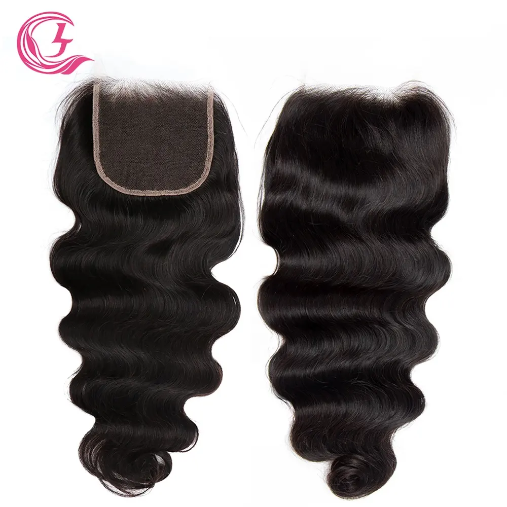 Indian Vendor Human Hair Invisible Skin Melt Swiss 10A Virgin 5*5 Body Wave Hd Lace Closure With Bleached Knots