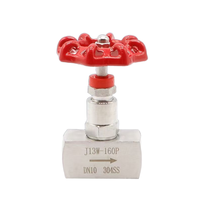 Vanne à aiguille hydraulique forgée en acier inoxydable 316 avec extrémités à bride pour l'eau, taille de port DN8-DN50