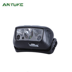 Lampe frontale LED rechargeable Antuke 2000 mAh avec détecteur de mouvement, portable, pour la pêche en extérieur, noire - Product Image 1