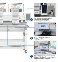 2 tête broderie machines commerciale industrielle numérique informatisé plat machine à broder pour vente