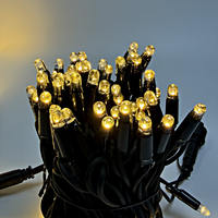 Maßgefertigte IP65 Wasserdichte Schwarze Gummikabel 110V LED-Lichterkette für Außenbereich Kommerzielle Weihnachtsbaumbeleuchtung