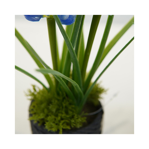 Ornements de <span class=keywords><strong>jardin</strong></span> en plein air en pot, fausses fleurs de roseaux bleues, décoration verte artificielle, vente en gros - Product Image 5