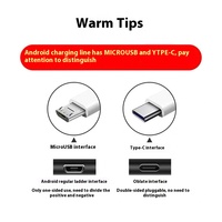 Kabel Micro USB V8 2A Pengisian Cepat 50cm Berlapis PVC, Kabel Data Android Tipe-C Tembaga Murni, Fungsi Daya, Anyaman untuk Earphone