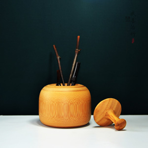 Yuzhu Shangpin Bamboo Tea Canister Turned Wood Storage Jar For Food Entertainment Use Chongqing Origin - Product Image 2