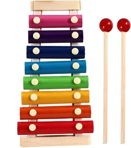 لعبة خشبية مقصية ملونة مع قضبان آمنة للأطفال ، لعبة أدوات موسيقية تعليمية ، فكرة هدية تصنعها بنفسك للموسيقيين الصغار