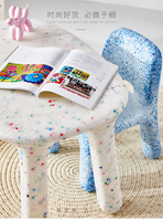 Table et chaise pour enfants en plastique LLDPE recyclé blanc