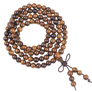 Black Rosewood 108 Bead Prayer <b>Bracelet</b> 6 8mm Round Unisex Religious Jewelry - Product Image 5