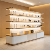 Étagères de présentation de parfums et de maquillage personnalisables, idéales pour les magasins