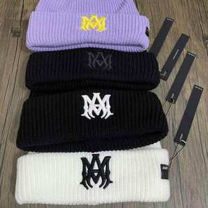 หมวกบีนนี่ไหมพรมถักแบบหนาสำหรับฤดูหนาว ราคาประหยัด ผลิตตามสั่ง 100% ผ้าฝ้าย ดีไซน์เนอร์ สำหรับผู้หญิง ผู้ชาย  พร้อมปักโลโก้ได้ - Product Image 2