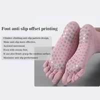 Calcetines de Pilates para Mujer con Agarre Antideslizante, Calcetines de Yoga de Cinco Dedos, Calcetines de Barre con Volantes Bonitos y Estéticos