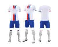 Ensemble Maillot et Short de Football Personnalisé pour Homme Adulte – 100% Polyester, Col Montant, Séchage Rapide, Respirant, Prêt-à-Porter, Impression Numérique Directe