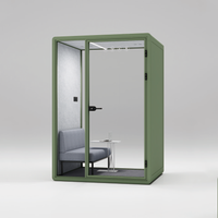 Cabina de Oficina Modular Portátil Insonorizada con Estructura de Aluminio, Edificio de Oficinas, Almacén, Fácil Instalación