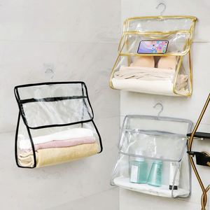 Durable Foldable Pvc <b>Storage</b> Waterproof Bathroom Organizer Shower Essentials Holder Hanging <b>Toiletry</b> Bag or Travel Accessories - Product Image 3