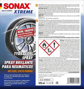 Sonax Xtreme Prime Quality Tyre Gloss Spray 400ml pour un brillant effet mouillé facile et un soin du caoutchouc, vente en gros - Product Image 5
