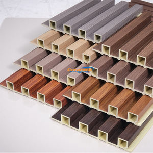 Home Decor <strong>Bamboo</strong> Cladding Fluted Panel Wall Cladding Wood Fiber Pvc Wall Board WPC Interior Wall Panel - Product Image 5