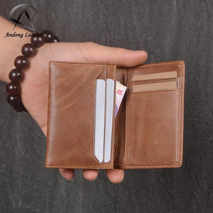 Andong Short <b>Wallet</b> Purse for <b>Men</b> Genuine Cow Leather Retro Fashion Slim <b>Card</b> <b>Holder</b> Man Purses - Product Image 1