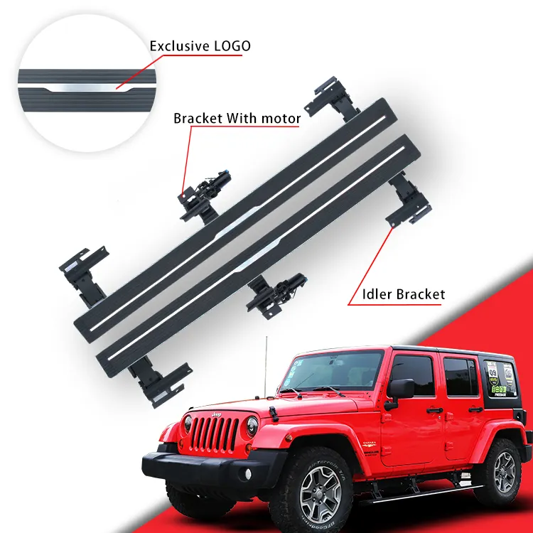 YTPIONEER Power Steps Car Accessories Retractable Electric Side Step Running Board for Jeep Wrangler Jk Parts 2011-2017 Plug