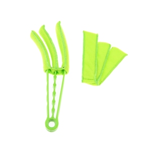 3 Pronged Wet/Dry Microfiber Brush Washable Duster and Venetian Window <strong>Blind</strong> <strong>Cleaner</strong> Made of Durable Plastic - Product Image 5