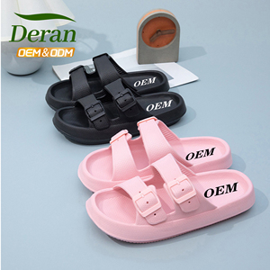 DERAN Trend Pillow Slides Moda <span class=keywords><strong>de</strong></span> verano Fondo grueso Step on Shit Feeling Eva Zapatillas Mujeres Sandalias <span class=keywords><strong>de</strong></span> interior al aire libre <span class=keywords><strong>con</strong></span> hebilla - Product Image 2