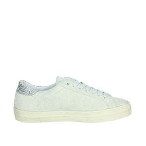 D.A.T.E. Baskets pour femmes W391-HL-HA-WH en daim blanc glacé avec talon à paillettes et semelle épaisse - Product Image 4