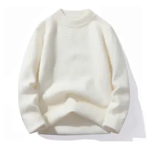 Men's High Quality street wear Custom pullover sweater for men with it own colour down top letter knit pullover sweater