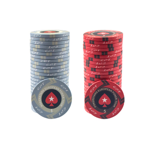 Jetons de <span class=keywords><strong>poker</strong></span> en céramique de luxe de haute qualité pour Texas Hold'em EPT, 10g 39mm, vente directe d'usine en gros - Product Image 2