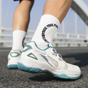 <span class=keywords><strong>Chaussures</strong></span> de Badminton à boucle rotative professionnelle pour hommes femmes à lacets en caoutchouc antidérapant respirant niveau de compétition confortable - Product Image 2