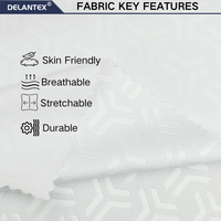 Tissu de sport en polyester Delantex pour activités de plein air, maille respirante Dri Fit résistante aux déchirures 150 GSM, impression par sublimation