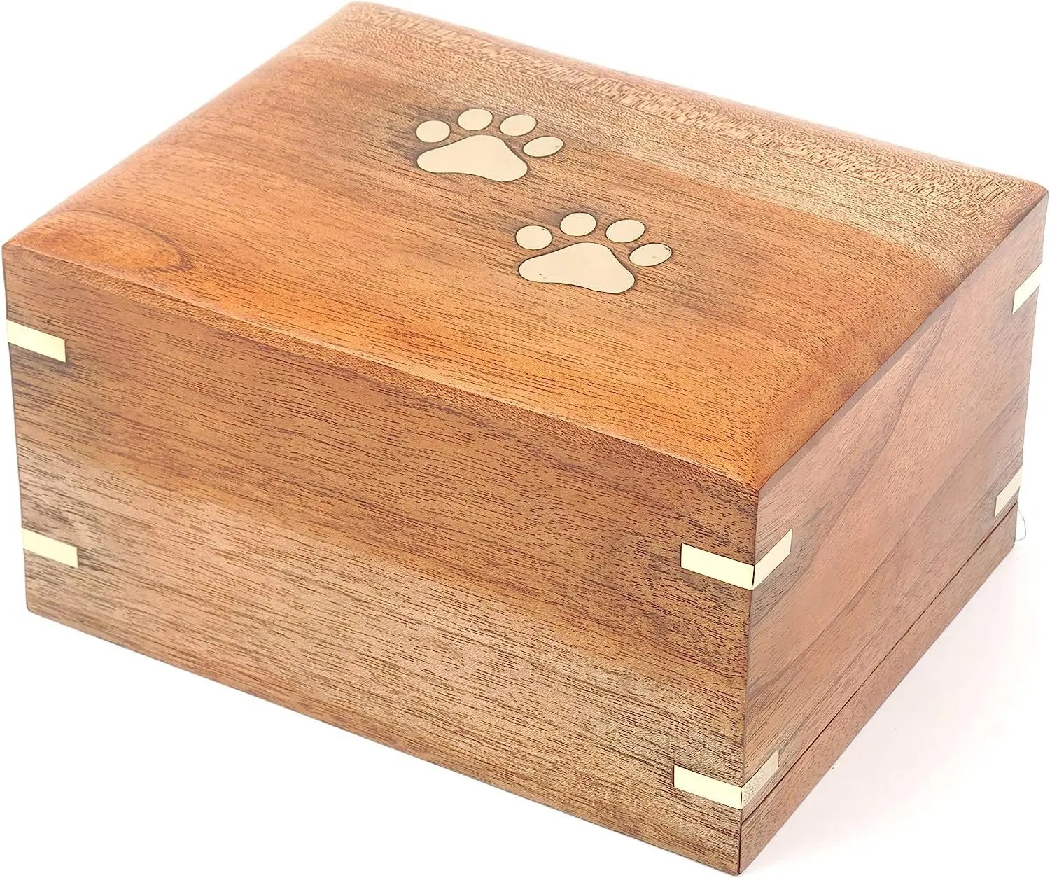 Paw Print Pet Cremation wooden Pet Urns Animal ashes holder box dog and cat Pet Cremation Urn Memorial Box for Ashes
