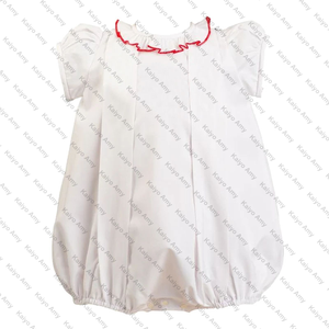 Ensemble <span class=keywords><strong>chemise</strong></span> à manches courtes et short pour tout-petit garçon, tenues <span class=keywords><strong>de</strong></span> Noël assorties, barboteuse à col volanté pour bébé - Product Image 4