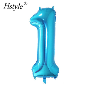Decorazioni per Compleanno <span class=keywords><strong>a</strong></span> <span class=keywords><strong>Tema</strong></span> Blu, Palloncini in Foil con Lettere, Ghirlanda ad Arco per Primo Compleanno Maschio, Decorazioni per Baby Shower SET0491 - Product Image 3