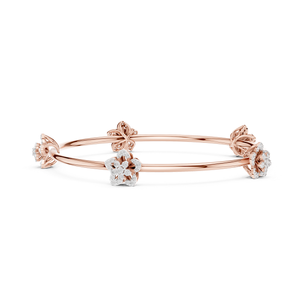 Bracelet élégant en or rose avec diamants de laboratoire, bijoux fins de créateur, cadeau de mode élégant pour femmes - Product Image 4