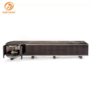Soporte de mármol marrón moderno para <span class=keywords><strong>tv</strong></span>, mueble de sala de estar, armario de almacenamiento con cajones, personalizado de Fábrica de foshan - Product Image 2
