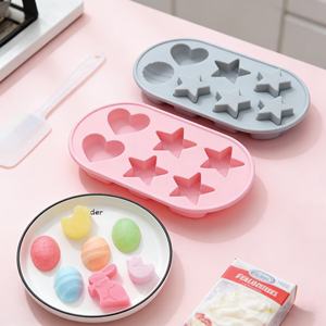 Moule à gâteau amusant en silicone non toxique avec logo personnalisé, formes étoile, lapin et carré, pour pudding, compatible micro-ondes - Product Image 4