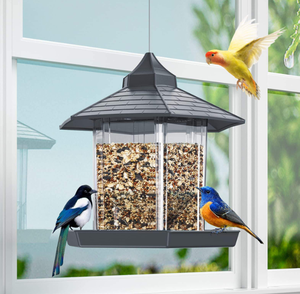 Outdoor Transparante Vogel Feeder Waterdichte Opknoping Acryl Ijzer Pc Materiaal Voor Kleine Dieren & Wilde Vogels Tuin Vogelhuisje - Product Image 6