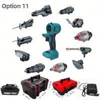 21v Brushless 8in1 Multi-fungsi Gergaji Mesin Tanpa Kabel Bor Impak Obeng Gergaji Jigsaw Satu Set Kombinasi Perkakas Listrik OEM
