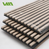 Panneaux acoustiques écologiques en MDF, placage bois, lattes absorbantes du son, noyau en feutre PET pour salle d'enregistrement, studio de musique