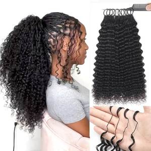 Confezione da 100g di <span class=keywords><strong>Extension</strong></span> per Capelli Umani all'Uncinetto, Onda Profonda, Senza Nodi, Pre-Separate, Trecce all'Uncinetto - Product Image 6