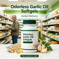 Capsules de gelée molle à l'huile d'ail pure, supplément alimentaire concentré d'extrait d'ail, approvisionnement en vrac