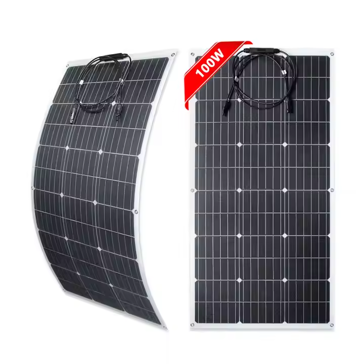 Factory Thin Film <strong>Flexible</strong> <strong>Solar</strong> <strong>Panel</strong> with Adhesive Backing 80w <strong>100w</strong> 200w 24v Car Hood <strong>Solar</strong> <strong>Panel</strong> Price for <strong>RV</strong> Truck Home Roof