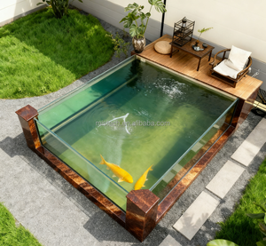 Étang de réservoir de poissons de monstre surélevé de luxe-Pièce maîtresse de jardin extérieur esthétique 10000L écologique durable léger autonettoyant - Product Image 5