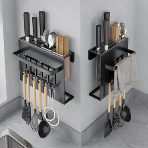 スペースアルミキッチン棚設置が簡単キッチン & 卓上乾燥排水収納ホルダーその他の手工具包丁セット