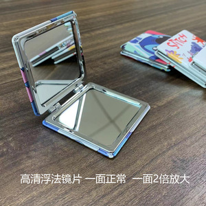 Wholesale Multiple Styles Stitch Cartoon Makeup <strong>Mirror</strong> Mini square <strong>Compact</strong> <strong>Mirror</strong> Double Sided Folding Pocket <strong>Mirror</strong> Travel - Product Image 5