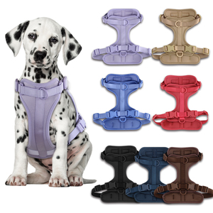 ペットハーネスベスト 防水PVC犬用首輪とリードセット サービスドッグハーネス ネオプレン製ソフトファッションドッグハーネス ノープル - Product Image 5