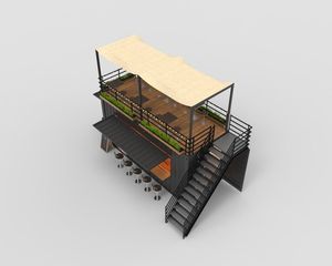 Contenedor prefabricado para cafetería, contenedor de 20 pies y 40 pies para tienda, 20 pies - Product Image 2